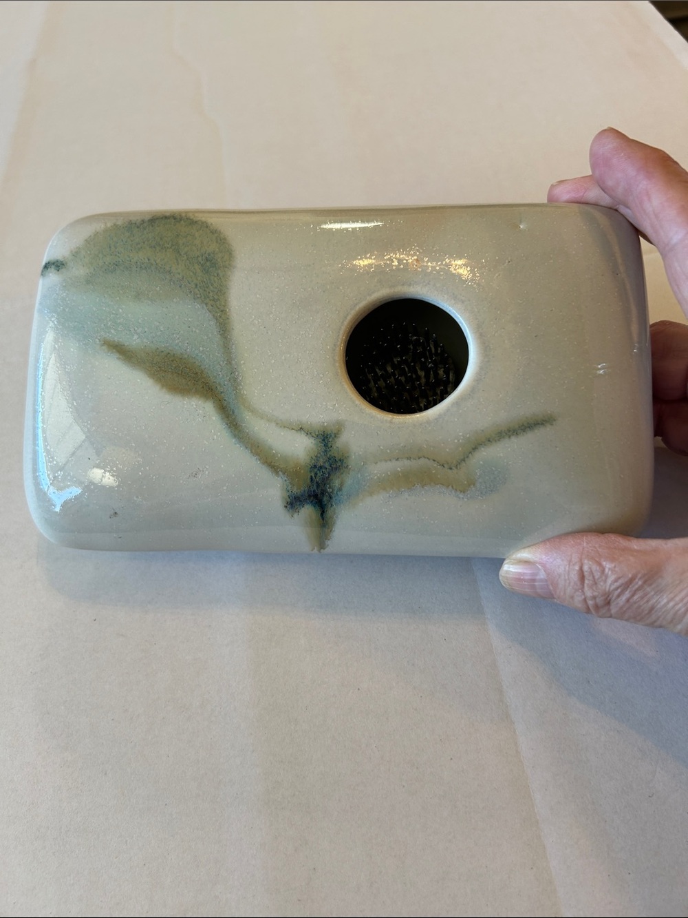 RECTAKE VINTAGE JAPANESE IKEBANA VASE FROG FOR CUT FLOWERS